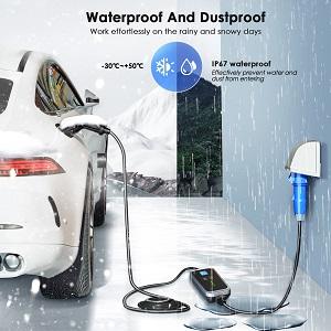 7KW 1 ফেজ EV চার্জার টাইপ 2 / টাইপ 1 / GBT 16A / 32A মোবাইল EVSE চার্জিং স্টেশন 6