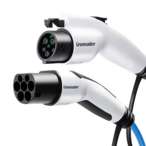 পুরুষ থেকে মহিলা ইভি চার্জার ক্যাবল টাইপ 2 কয়েলড SAE J1772 টাইপ 1 1 / 3 ফেজ 3.6KW - 22KW 3