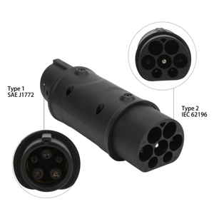 টাইপ 2 থেকে টাইপ 1 EVSE অ্যাডাপ্টার IEC 62196 থেকে SAE J1772 বৈদ্যুতিক গাড়ির চার্জার অ্যাডাপ্টার 2