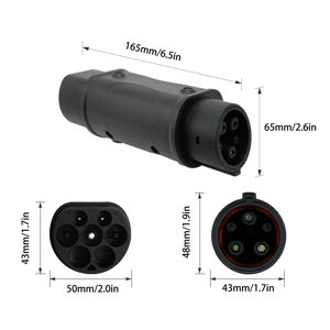 টাইপ 2 থেকে টাইপ 1 EVSE অ্যাডাপ্টার IEC 62196 থেকে SAE J1772 বৈদ্যুতিক গাড়ির চার্জার অ্যাডাপ্টার 3