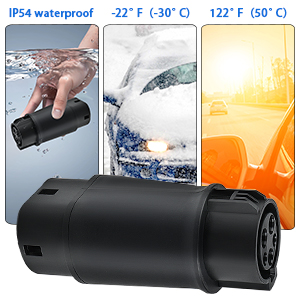 টাইপ 1 থেকে টাইপ 2 ইভি চার্জিং অ্যাডাপ্টার SAE J1772 থেকে IEC62196 32A 250V 8KW 4