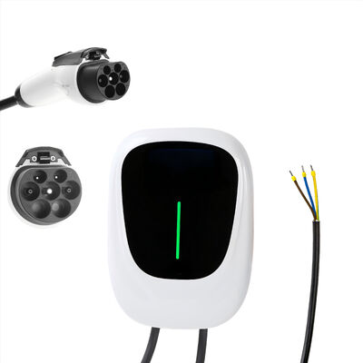 ওয়ালবক্স 7.4 কিলোওয়াট টাইপ 2 এপিপি কন্ট্রোল সহ বৈদ্যুতিক গাড়ি চার্জিং স্টেশন ব্লুটুথ এবং ওয়াইফাই স্ট্যান্ডার্ড সংযোগ সমর্থন করে, সিঙ্গল ফেজ চার্জার আইইসি 62196-2, 32 এ 6 এম তারের