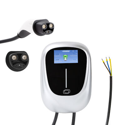 GBT স্ট্যান্ডার্ড ওয়ালবক্স পালসার প্লাস বৈদ্যুতিক গাড়ির চার্জার সংযুক্ত তারের 5m টাইপ 2 1.4 থেকে 7.4kW একক ফেজ ব্লুটুথ ওয়াইফাই